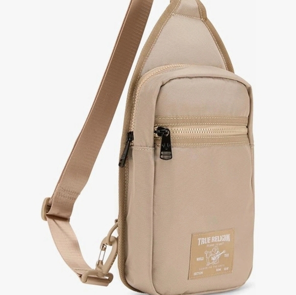 True Religion Cream Crossbody Bag - Picture 1 of 6